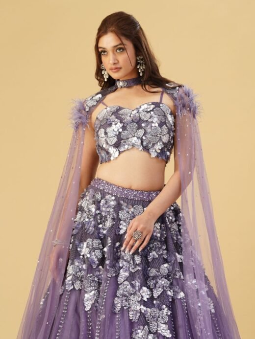 Lavender Skirt and Crop Top