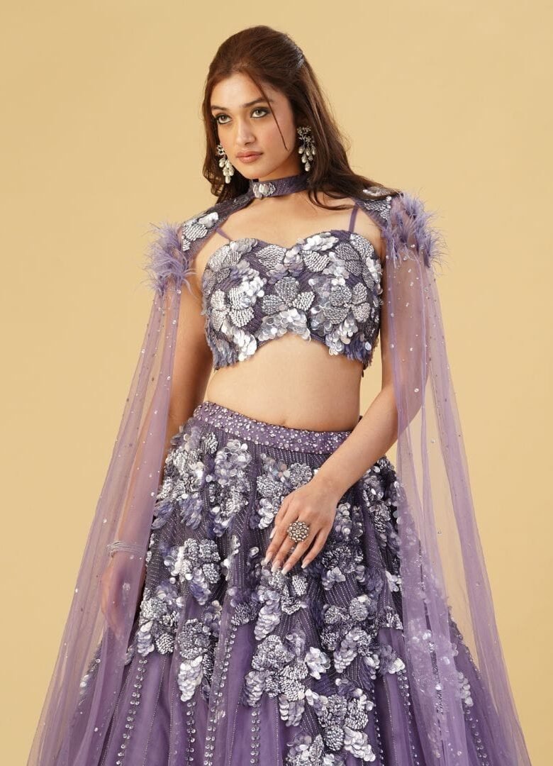 Lavender Skirt and Crop Top