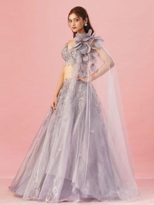 Lilac Cape Lehenga
