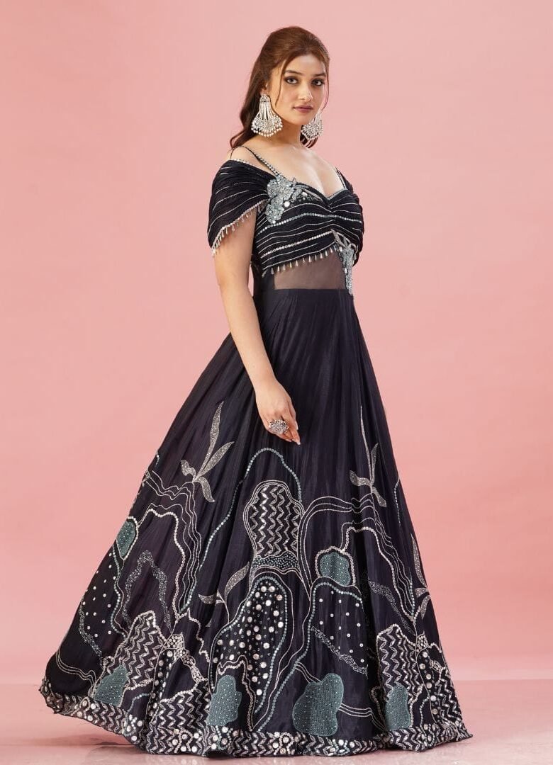 Navy Blue Gown