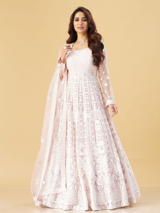Pink net gown