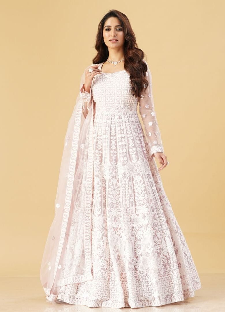 Pink net gown