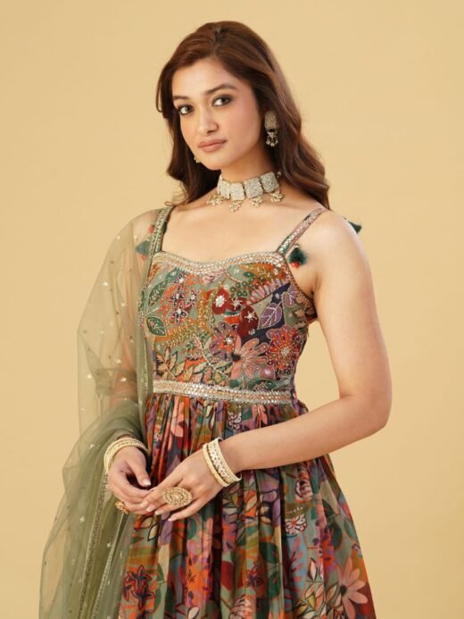 Tropical Printed Gown