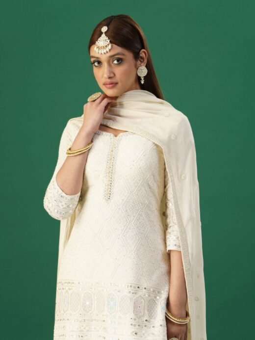 Off White Sharara Set