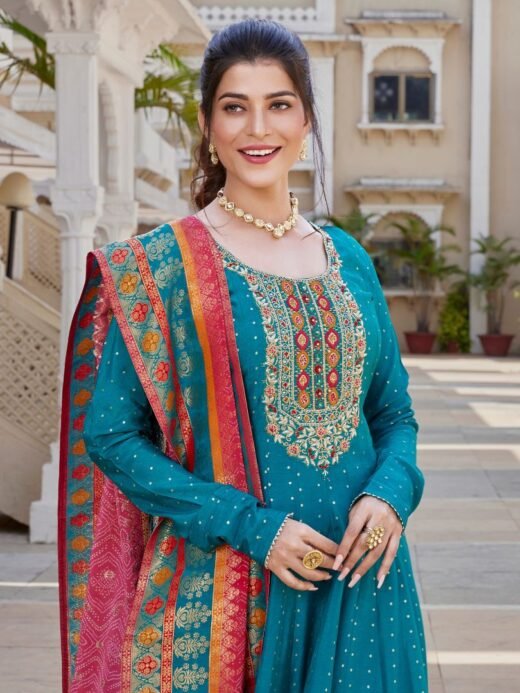 Peacock Green Gown