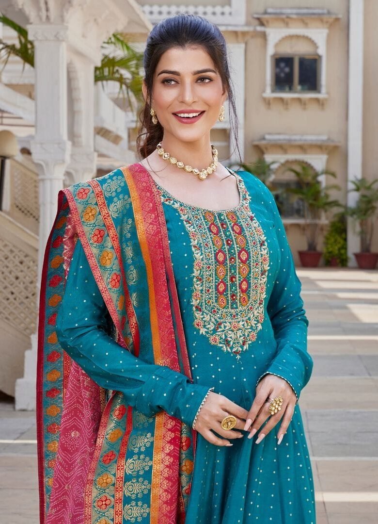 Peacock Green Gown