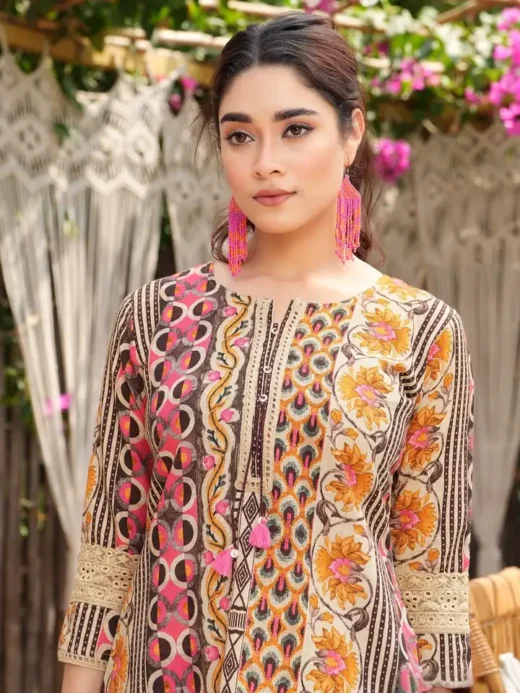 Off-White Multicolor Kurta Set