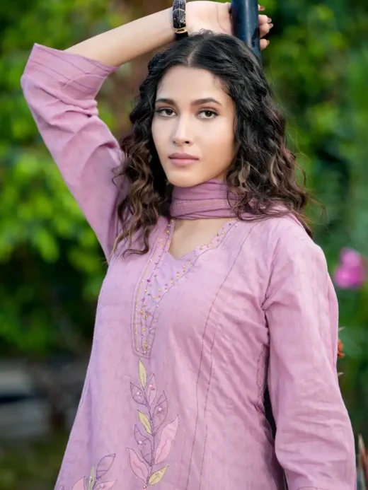Purple Dhoti Kurta Set