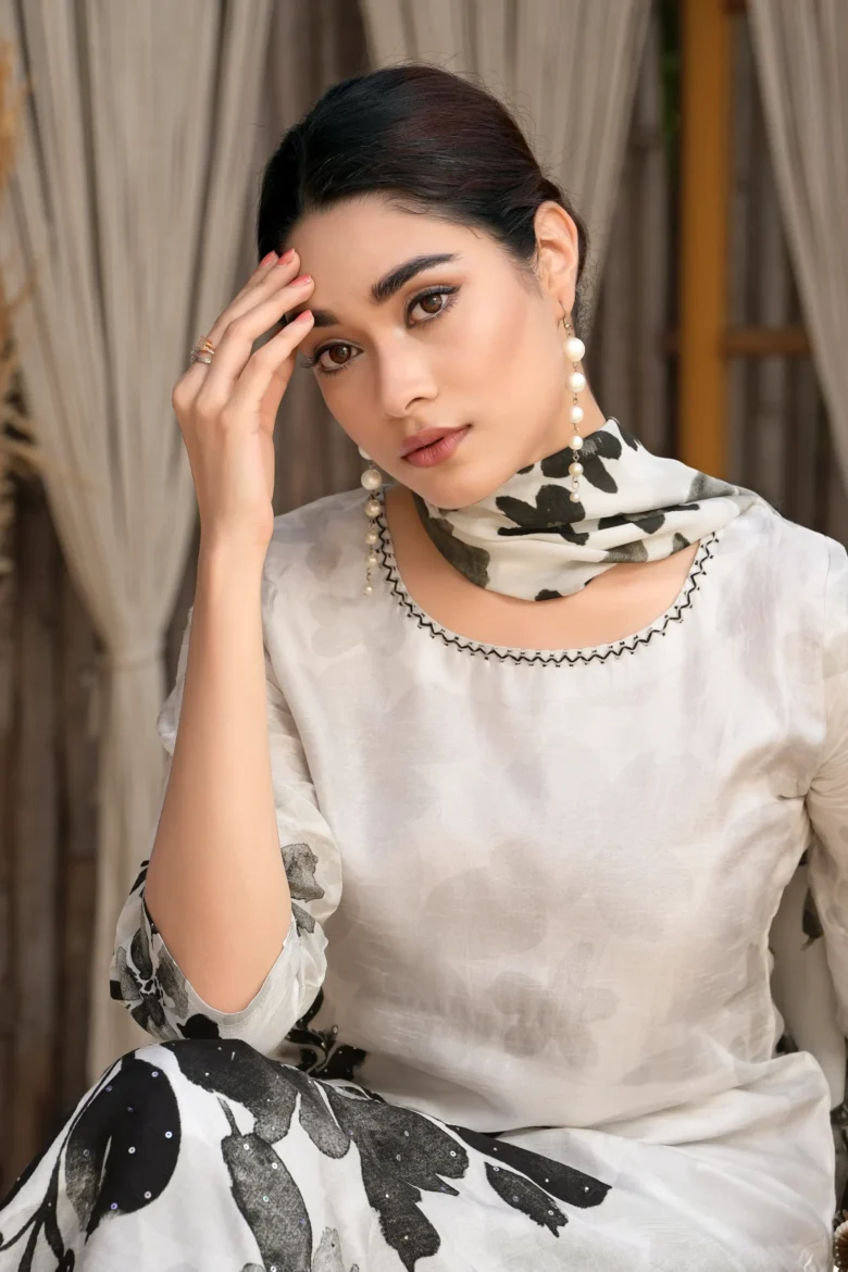 Grey-Black Kurta Set