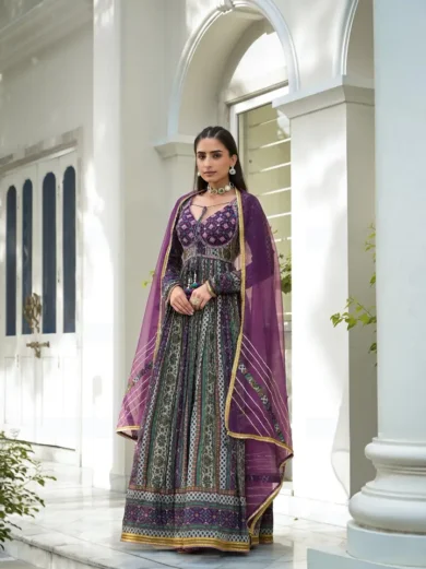 Purple Anarkali