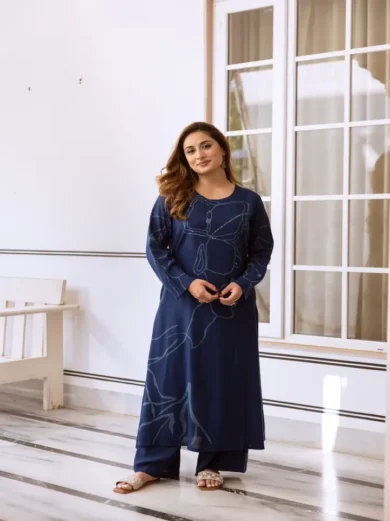 Navy Blue Palazzo Set
