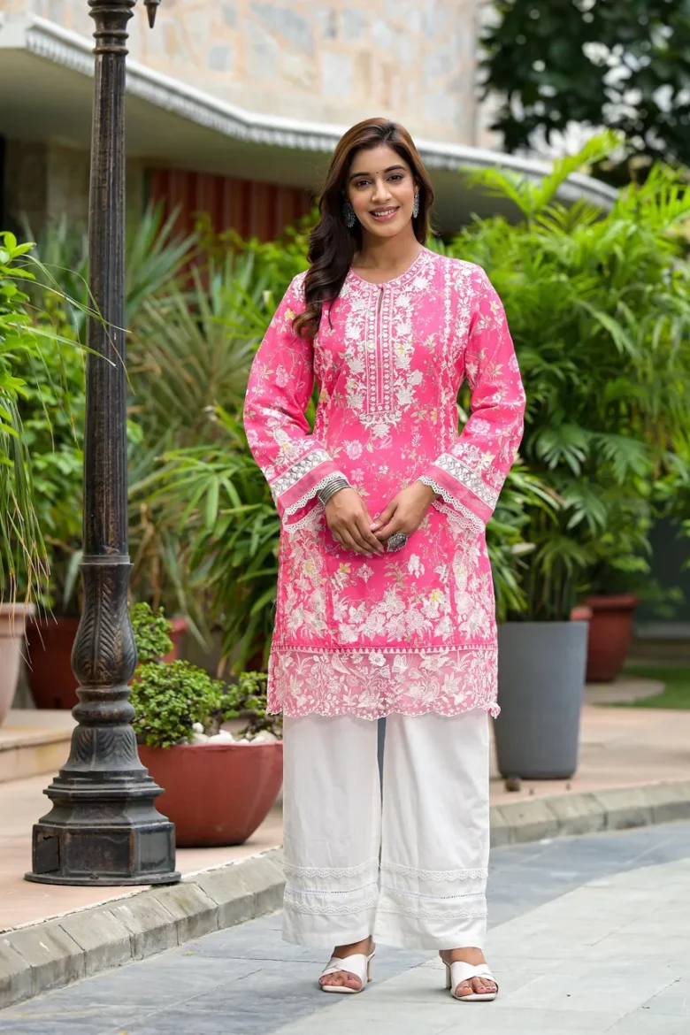 Rani Pink Embroidered Suit