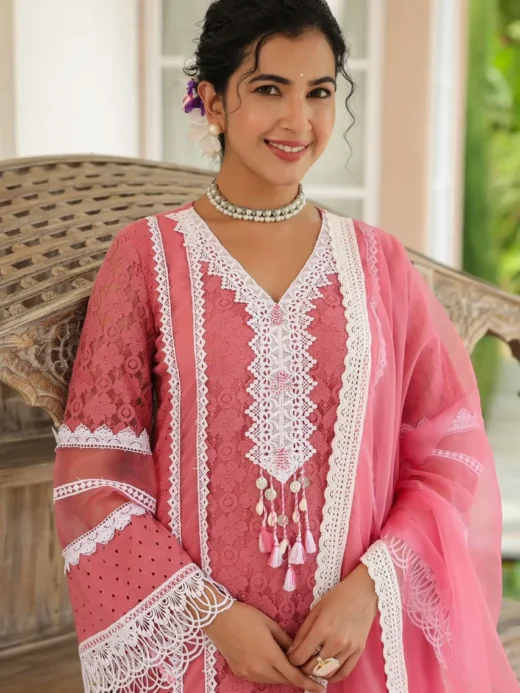Red Kurta Set