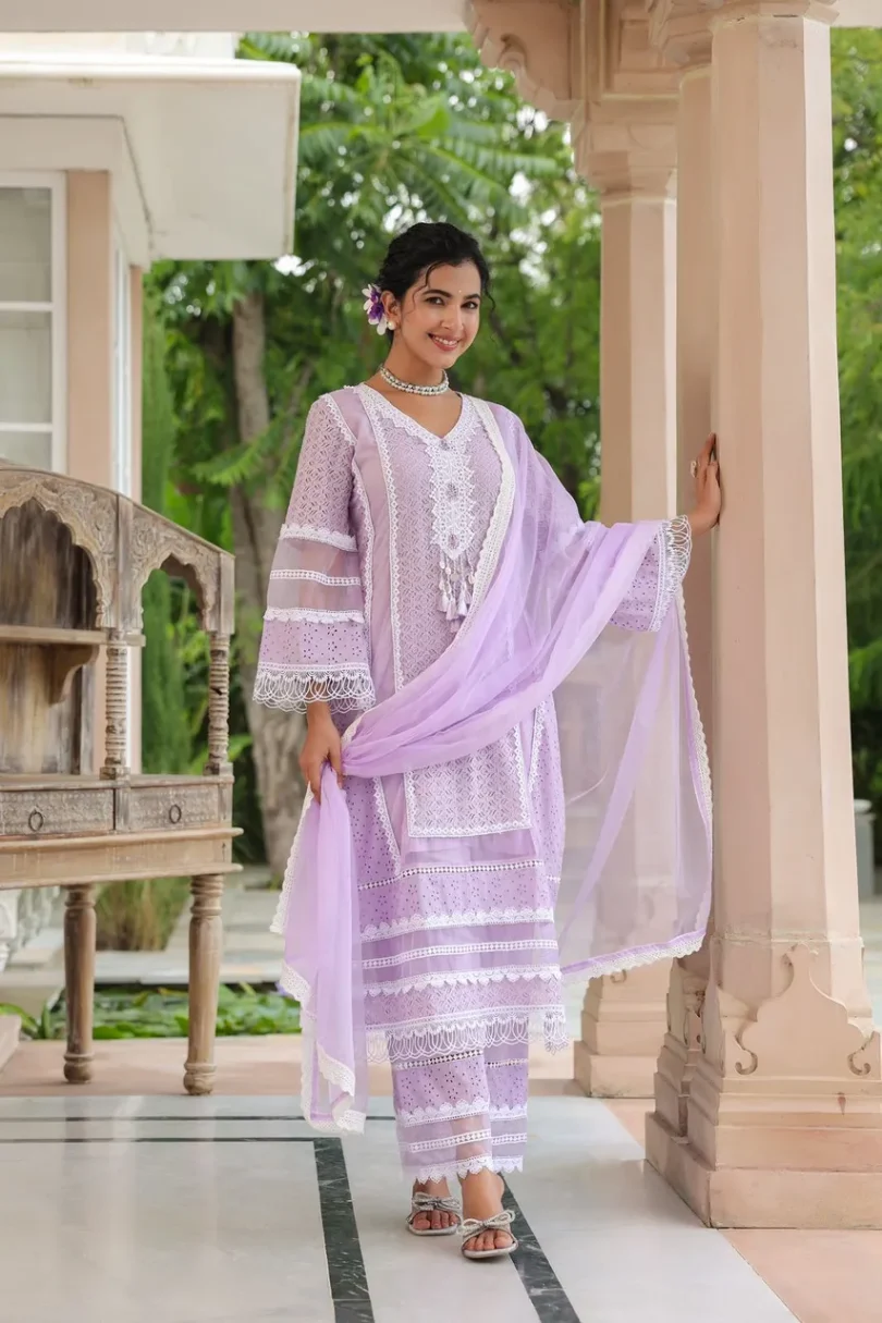 Lavender Kurta Set - Image 2