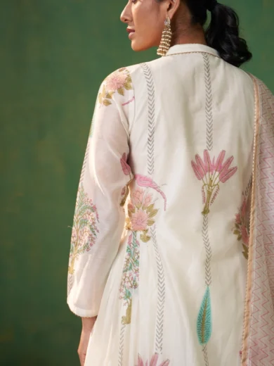Offwhite Pure Chanderi & Liva Salwar Suit - Image 3