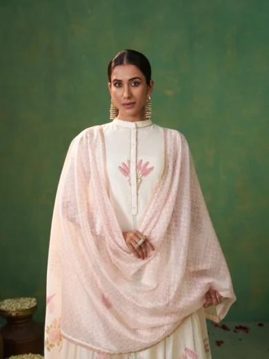 Offwhite Pure Chanderi & Liva Salwar Suit - Image 4