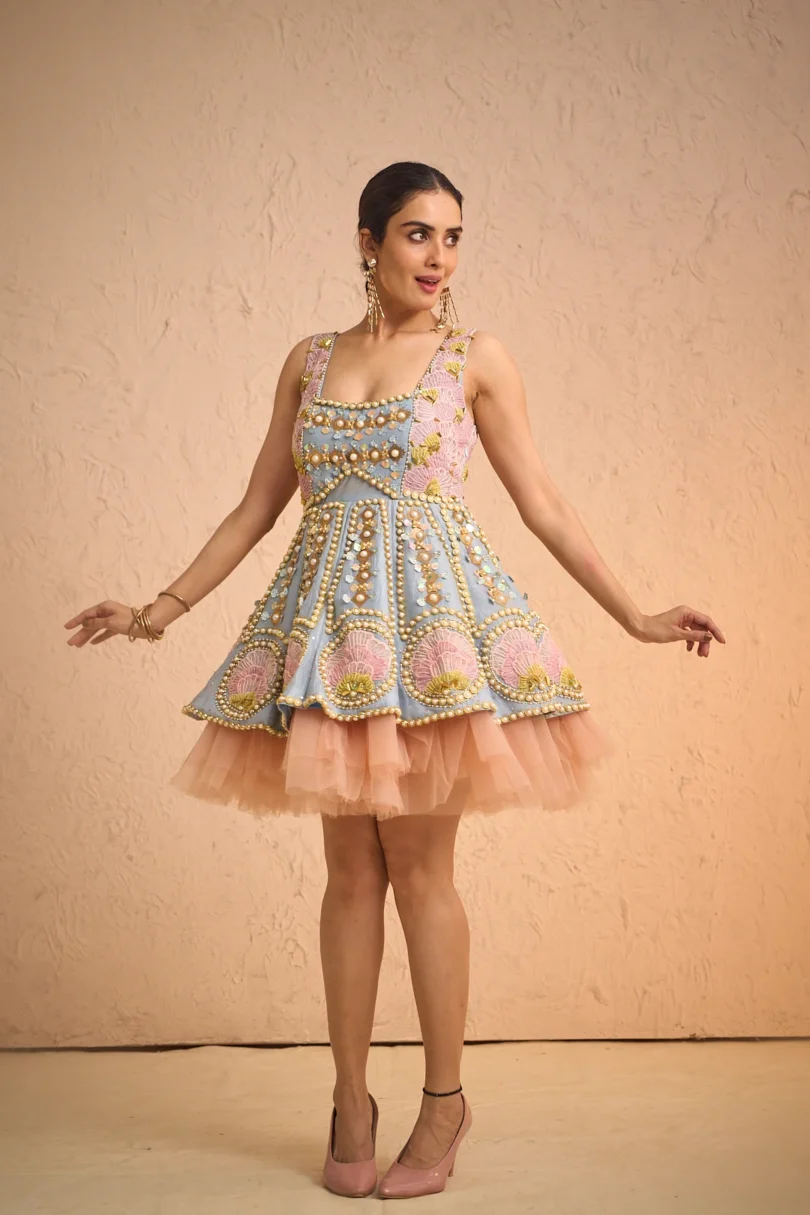 Embroidered Babydoll Dress - Image 3