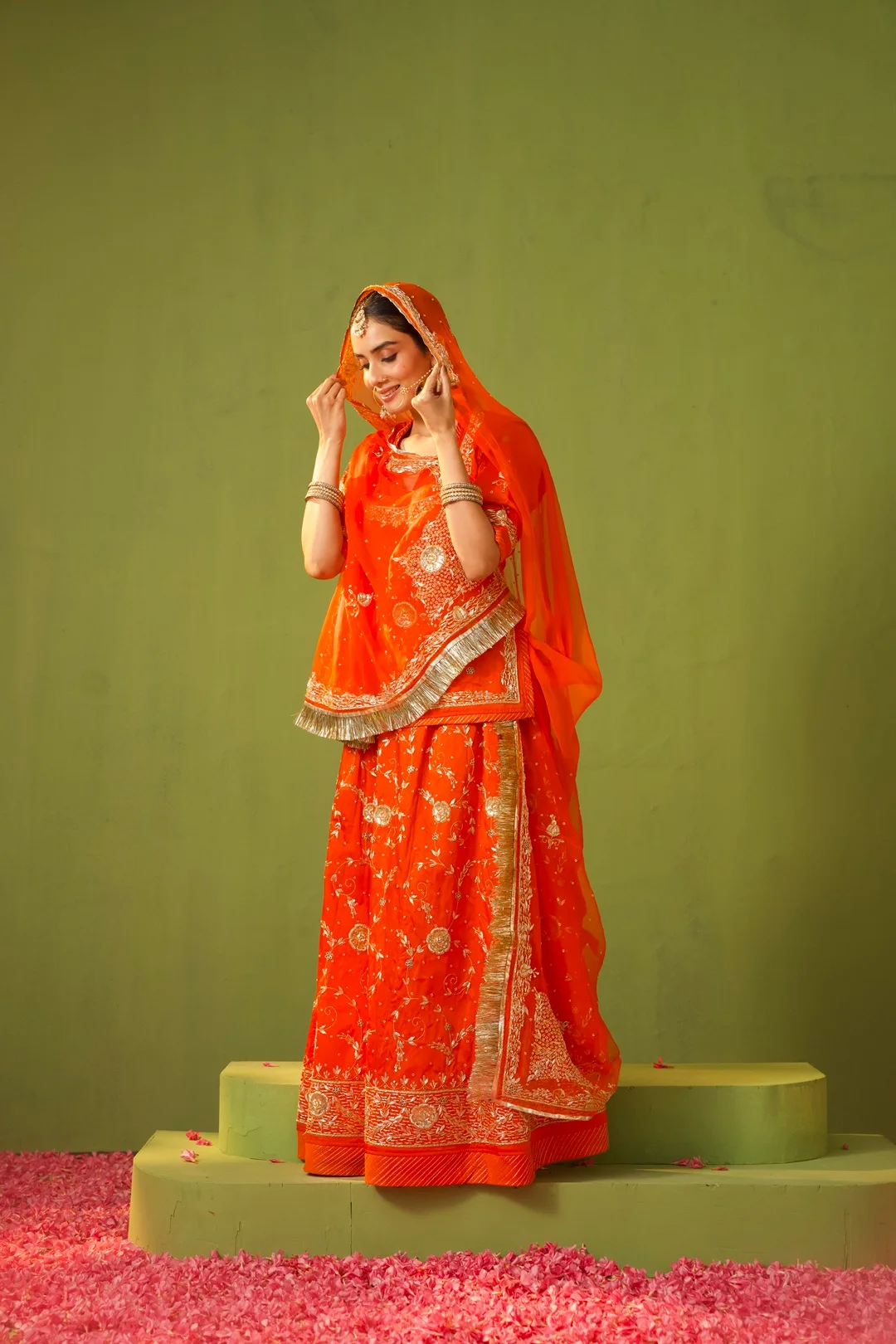 Orange Rajputi Poshak - Image 2