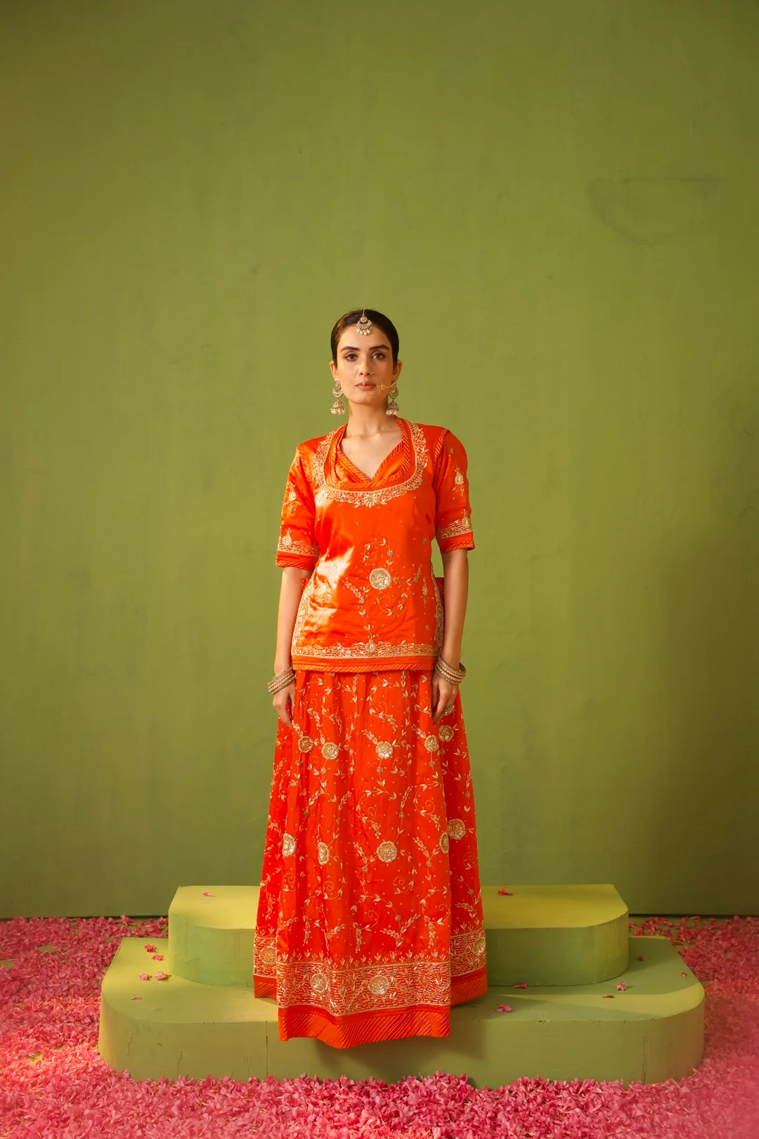 Orange Rajputi Poshak - Image 4