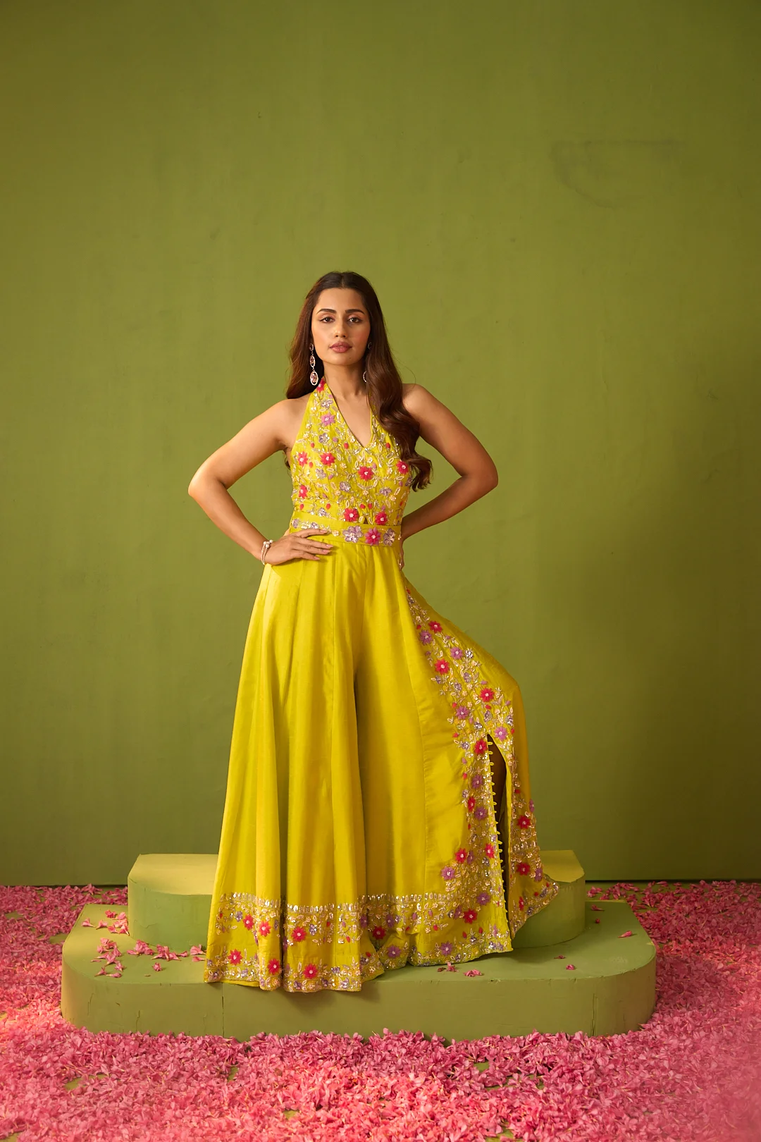 Light Green Halter Neck Jumpsuit - Image 4